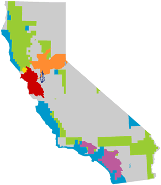 California Map Extent Numbers