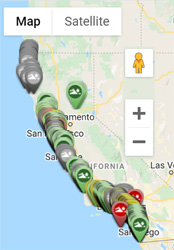 California Swim Map